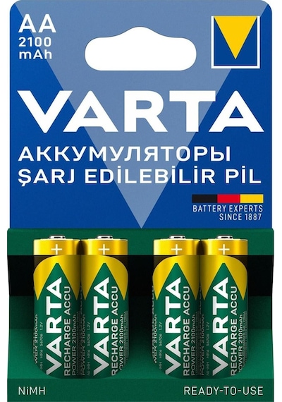 Varta Power Şarj Edilebilir Kalem Pil 2100Mah AA 4'Lü Paket