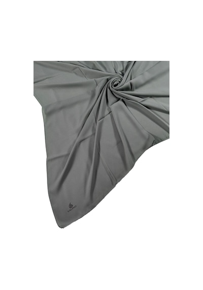 Mim Eşarp Mısırlı Eşarpları Queen Krep Düz Renk Eşarp 110x110 Cm Gümüş
