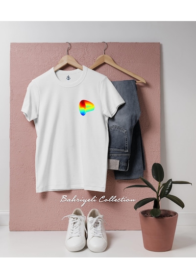 Bahriyeli Collection Oversize Curve Dao Toke Kripto Cep Tasarımlı Unisex T-shirt Beyaz