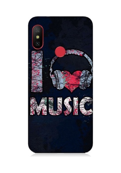 Xiaomi Redmi 6 Pro Uyumlu I Love Music Desenli Silikon Kılıf