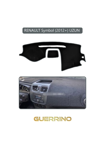 Renault Symbol 2012+ Uzun Torpido Koruma Halısı Gri Kenar