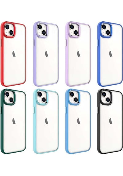 Apple Uyumlu iPhone 14 Plus Kılıf Sararmaz Defens Armour Krom Case