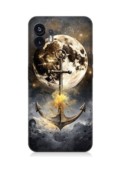 Nothing Phone 2 Ay Ve Çapa Desenli Silikon Kılıf