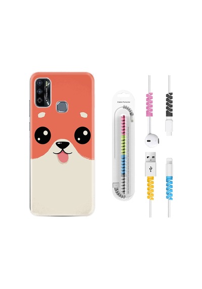 Infinix Hot 9 Play Kılıf Kablo Koruyuculu Sevimli Köpek 1731