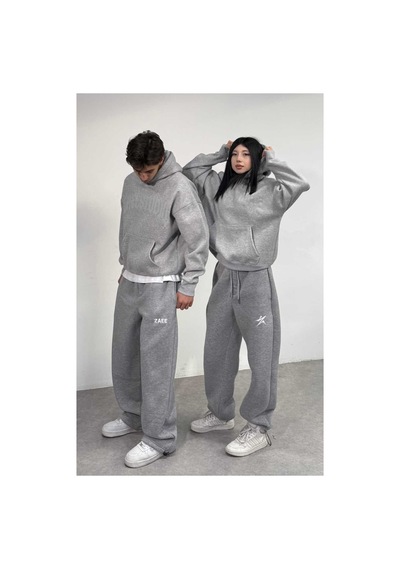 Zaee Zaeestudıo Renge Renk Baskılı Oversize Sweatshirt Gümüş Gri