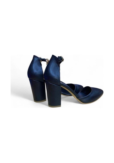 Cihanshoes Siyah Cilt 8.5'cm Topuklu Kadın Ayakkabı 36-37-38-39-40