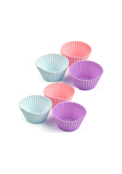 6 Lı Silikon Kek Kalıbı Muffin Cupkek Kalıp Cupcake Kalıp