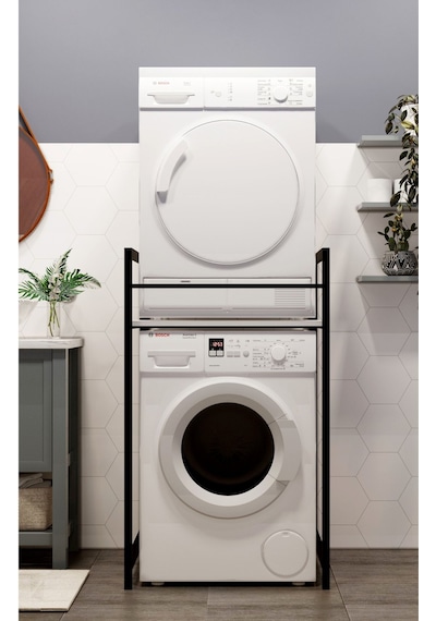 Çamaşır Makinası Ve Kurutma Makinası Rafı Çamaşır Makinası Üstü Banyo Düzenleyici Raf Beyaz