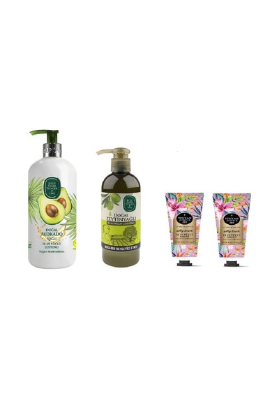 Eyüp Sabri Tuncer Avokado Yağlı El ve Doğal Zeytinyağlı El Vücut Losyonu - Silky Touch El Vücut Kremi 4'lü Set