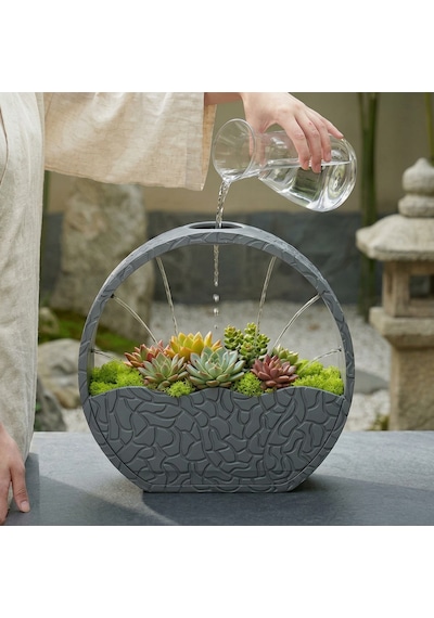 3d Baskı Self-watering Planter - Kendi Kendini Sulayan Saksı-gri