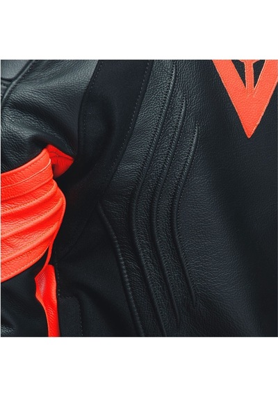 Dainese Racing 4 Kadın Deri Mont Kırmızı - Siyah