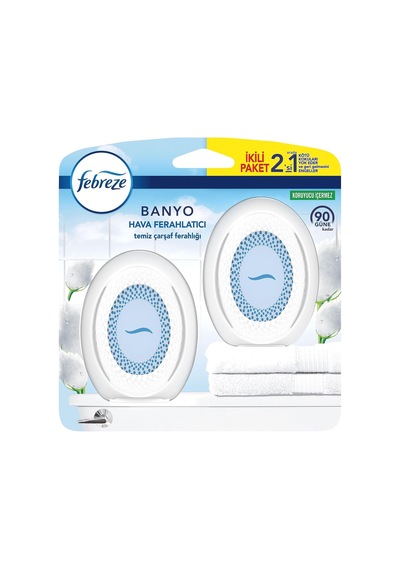 Hava Ferahlatıcı Banyo Oda Kokusu 2'li Temiz Çarşaf Ferahlığı Diğer