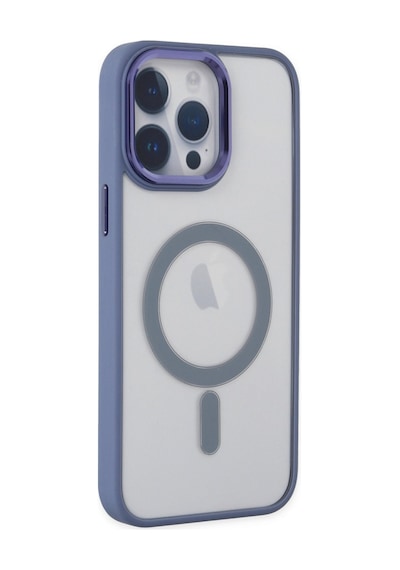 iPhone Uyumlu 14 Pro Max Uyumlu Kamera Korumalı Magsafe Şeffaf Kılıf Buz Mavisi