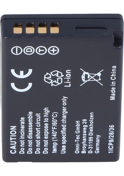 Panasonic Dmc-Tz6 Pil Dmw-Bcg10Gk Bp-Dc7-E Dmw-Bcg10 Dmw-Bcg10Pp Dmw-Bcg10E İçin Uygun Pil Maks. 850 Mah