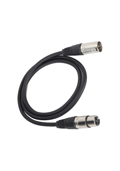 10 Metre Xlr Mikrofon Kablosu Siyah Erkek Dişi Ses Kablosu