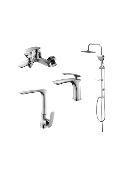 Banyo Seti İle Duş Ünitesi Ve Lavabo Bataryası 6998