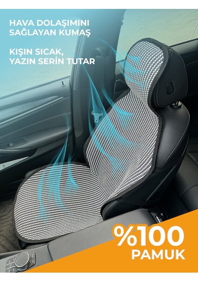 Meka Part Oto Koltuk Koruyucu Kılıf Krem Universal 2 Parça