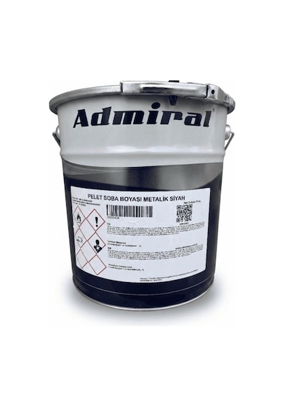 Admiral Pelet Soba Boyası Metalik Siyah 15 Kg