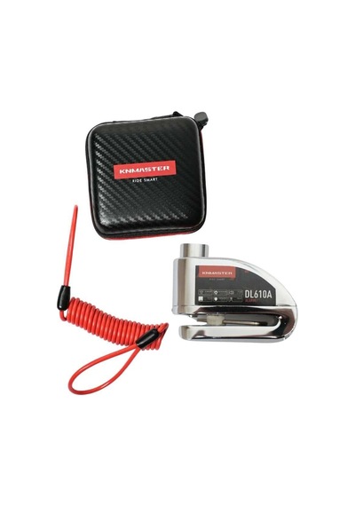 Knmaster Dl610a Alarmlı Disk Kilidi Hatırlatma Kablosu+çanta Silver