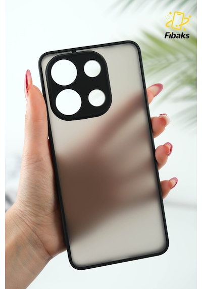 Fibaks Redmi 15c Uyumlu Kılıf Mat Parmak Izi Yapmaz Kamera Korumalı Renkli Tuşlu Sert Silikon