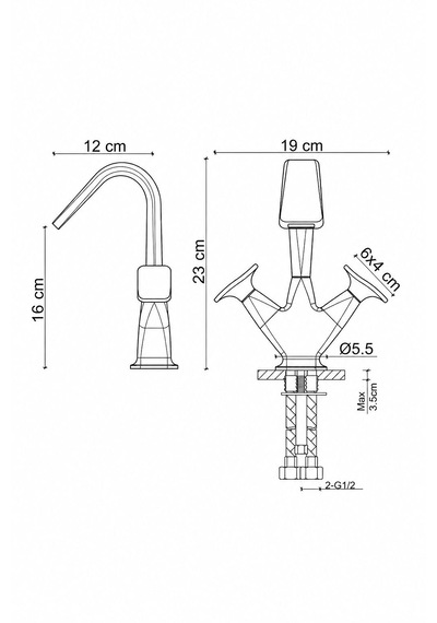 Fontana Fk-1011 Krom Lavabo Bataryası Şık Modern Tasarım Krom Batarya