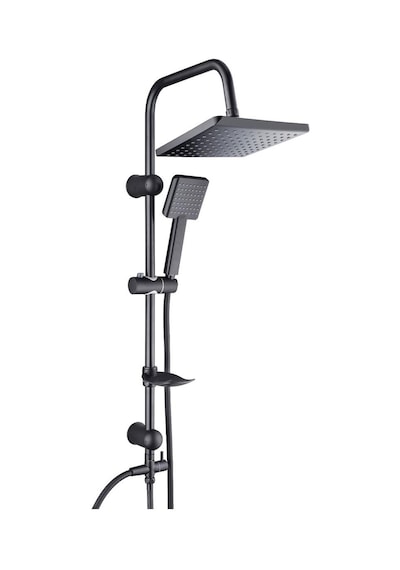 Tema Rain Plus Tetra Sürgülü Banyo Duş Takımı Seti Mat Siyah
