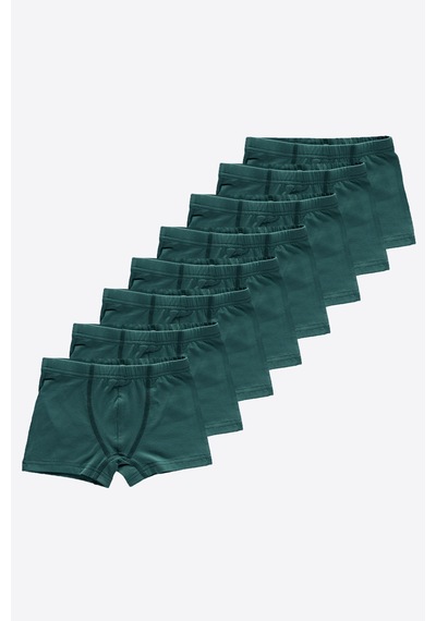 Malabadi Erkek Çocuk Yeşil 8'li Paket Pamuk Elastan Boxer 8m209