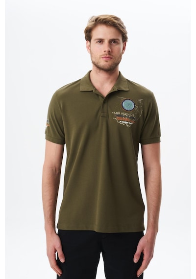 AR-MA Arma Erkek Regular Fit Baskılı % 100 Pamuk Pike Polo Yaka Tişört Y29374355102 Haki