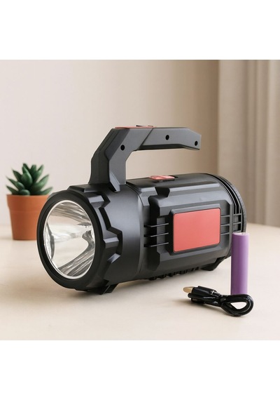 2in1 Led+cob Şarjlı El Feneri Ve Projektör - Usb/type-c/pil, 19 Parça Tamir Seti Çok renkli