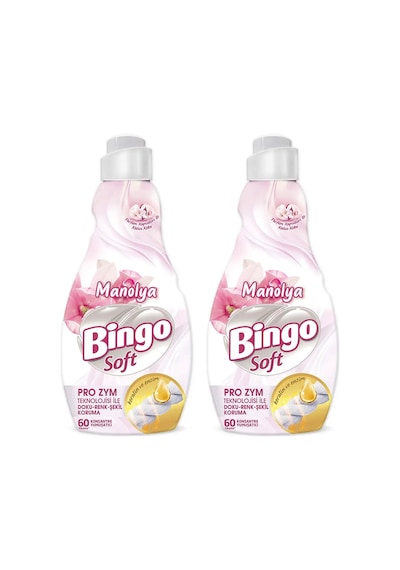 Bingo Soft Konsantre Çamaşır Yumuşatıcısı Manolya 2 x 1440 ML
