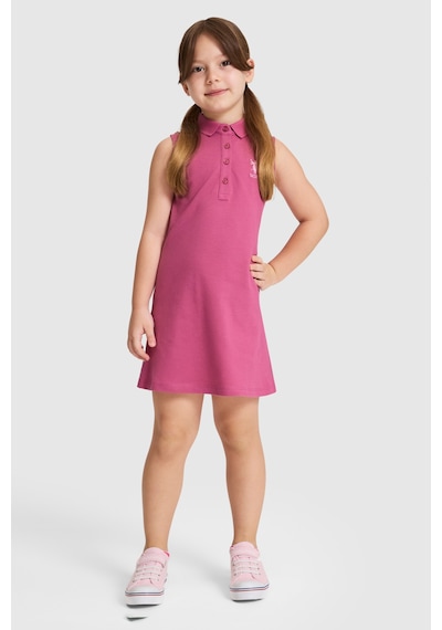 U.S. Polo Assn. Kız Çocuk Fuşya Elbise Örme 50325639-vr023 Fusya