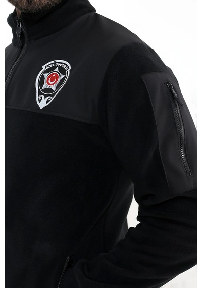 Özel Güvenlik Soft Shell Robalı Polar Mont Siyah