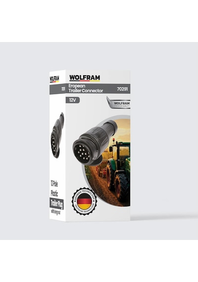 13'lü Avrupa Tip Pls Römork Fişi Direkli Uzun Somun Erkek - Wolfram 70291