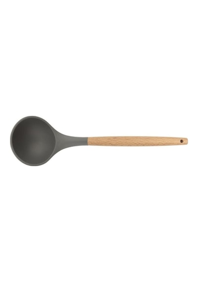 Silikon Kepçe Ahşap Sap - 32 Cm