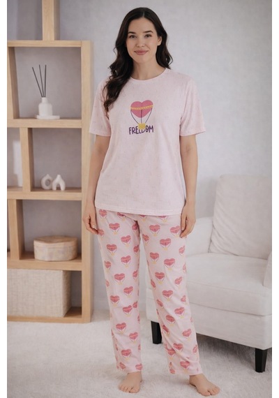 Pemilo Kadın 1905-1 Kısa Kol Oslo Pijama Takımı Beyaz
