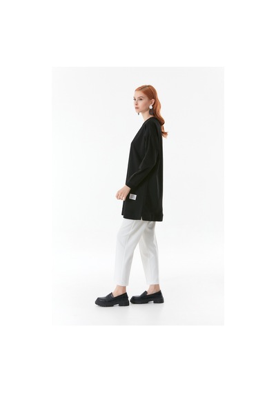 Fullamoda Fullamodest Basic Bisiklet Yaka Tunik 24ygb467204662-siyah 24YGB467204662-Siyah