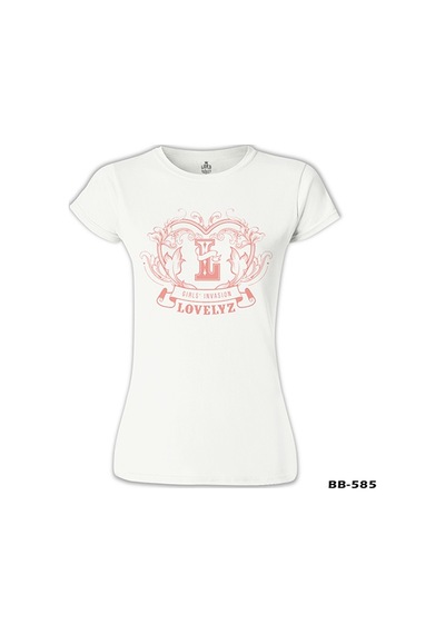 Lovelyz - Invasion Beyaz Kadın Tshirt 001