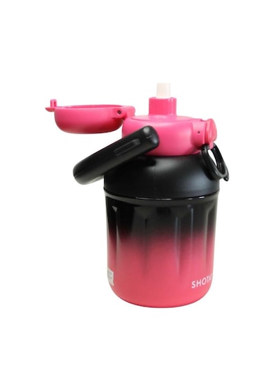 Shotay St-8931 680ml Pipetli Siyah-pembe Çelik Matara Diğer