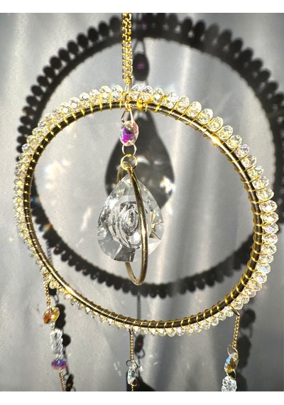 Kristal Güneş Yakalayıcı Suncatcher Dekoratif Pencere Süsü, Zarif Hediyelik Tek Parça
