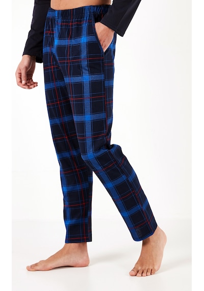 Buratti Ekoseli Cepli Beli Lastikli % 100 Pamuk Regular Fit Erkek Pijama Takımı 6572001 Lacivert-Saks Buratti Ekoseli Cepli Beli Lastikli % 100 Pamuk Regular Fit Erkek Pijama Takımı 6572001 Lacivert-Saks