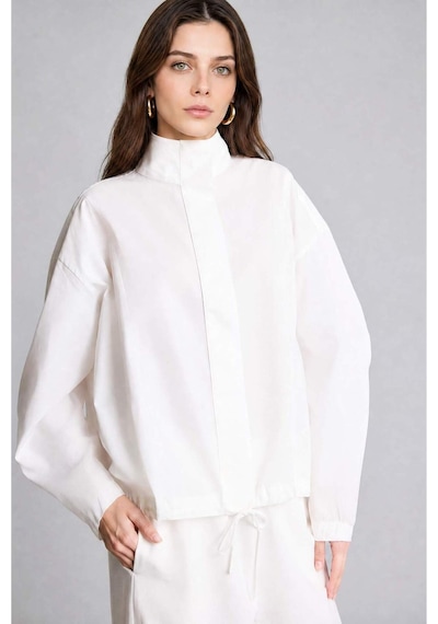Defacto %100 Pamuk Regular Fıt Poplin Uzun Kollu Ecru Tunik H0675ax26sper105 Ekru-er105