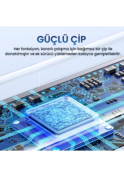 Veggieg Type-c Pd100w 5 Portlu 4k 30hz Hdmı 100mbps Ethernet Usb 2.0 + Usb 3.0 Çoklayıcı Hub