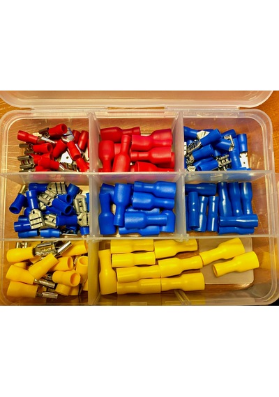 120 Parça Dışı/Erkek/Tam izoleli faston Terminal Seti