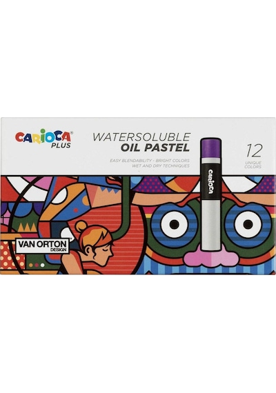 Carioca Plus Watersoluble Yağlı Pastel 12li Suda Çözünür Çok Renkli