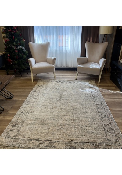 Hoom Rugs Kz88c Modern Makine Halısı Gri Kahve Bej