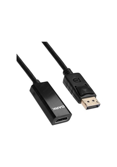 Dark Display Port To Dişi Hdmı, 20 Cm, 4k Ultra Hd, Altın Uçlu Dönüştürücü