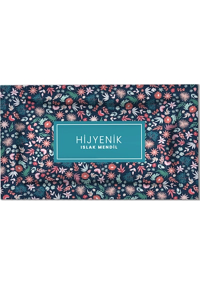 Baskılı Tek Kullanımlık Islak Mendil 500 Adet 12x6cm