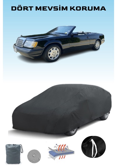 Siyah Mercedes Ce Cabriolet A124 1995 - 1997 Araba Brandası, Oto Örtüsü, Araba Çadırı Siyah
