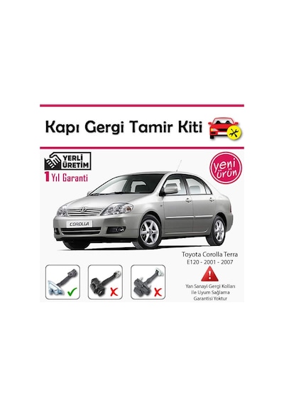Barrer Toyota Corolla Terra Kapı Gergi (Limitör) Tamir Kiti 2001-2007