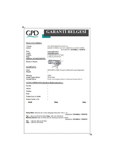 GPD Foto.Pisuvar Bataryası Sıva Altı FPB02